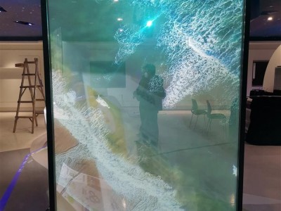 广东全息投影设备 玻璃成像膜橱窗广告背投贴膜 投影幕布透明膜图2